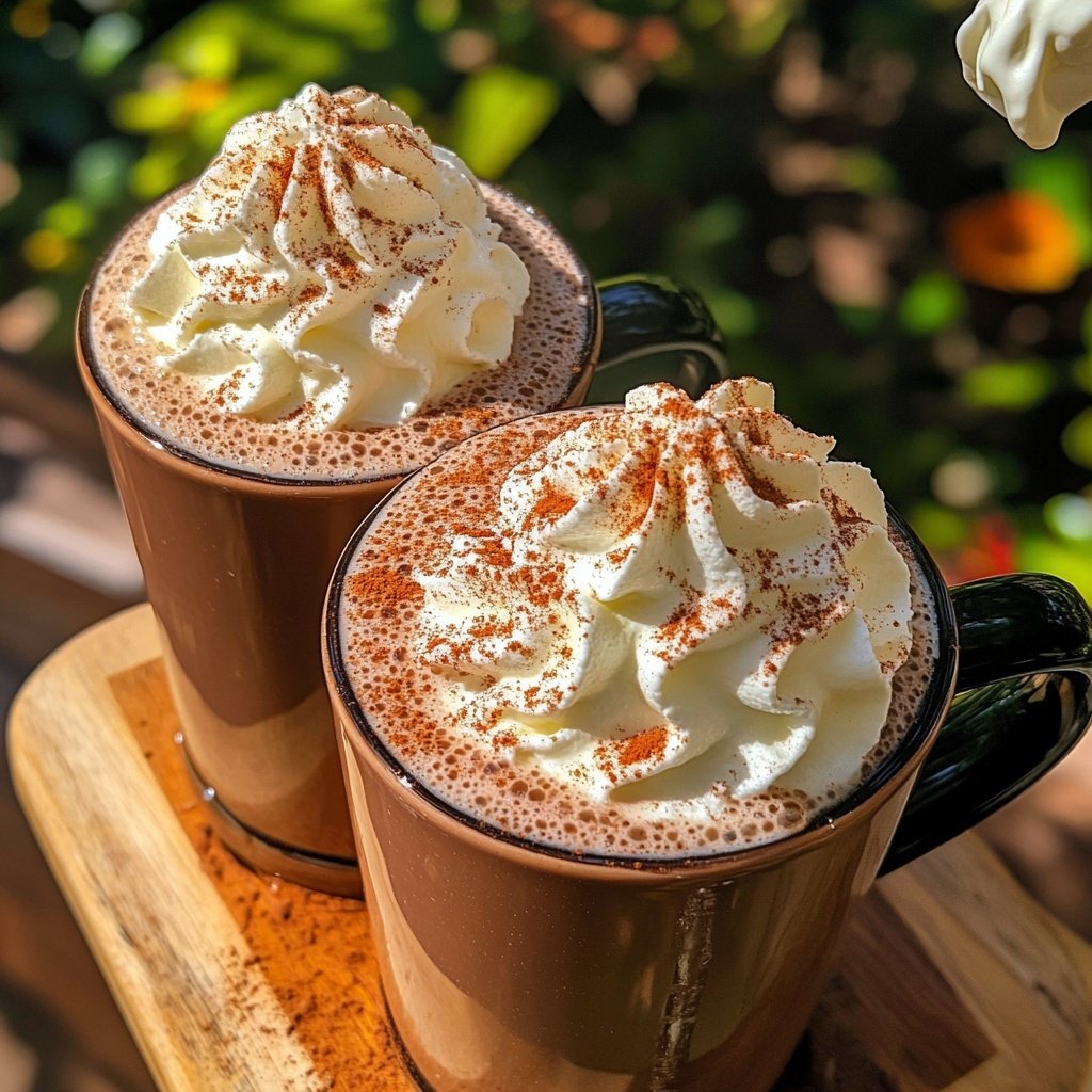 Hot Chocolate with Cinnamon, Vanilla and Whipped Cream