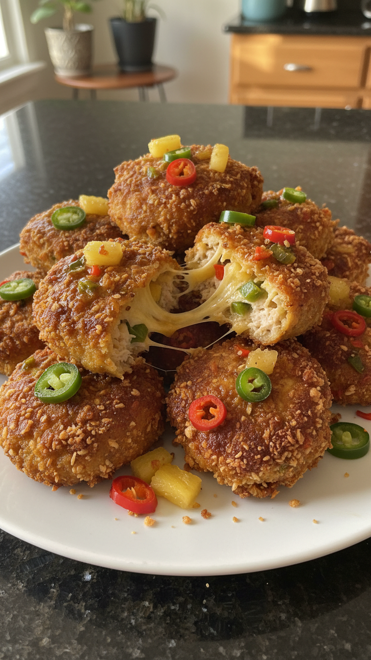 Pineapple-Jalapeno Chicken Poppers