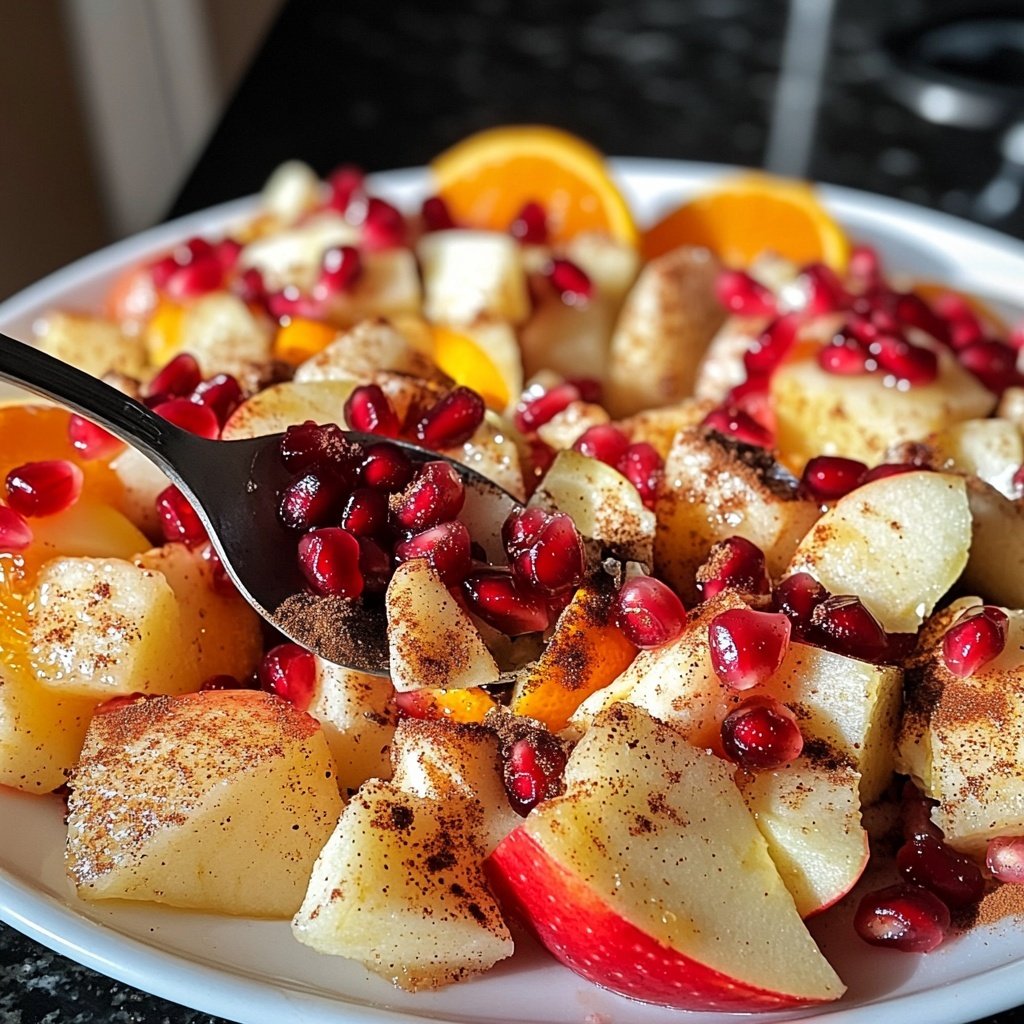 Christmas Fruit Salad with Cinnamon and Vanilla