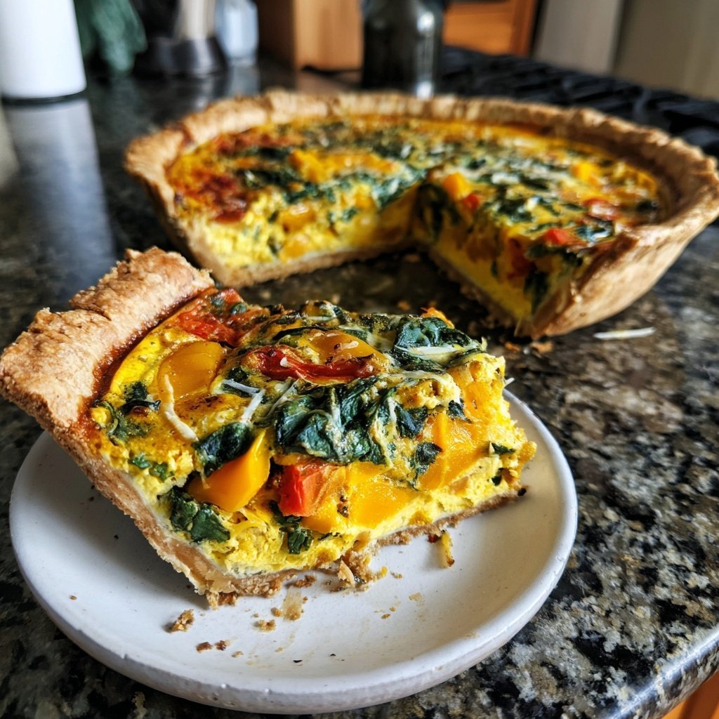 Savory Vegetable Quiche Slices