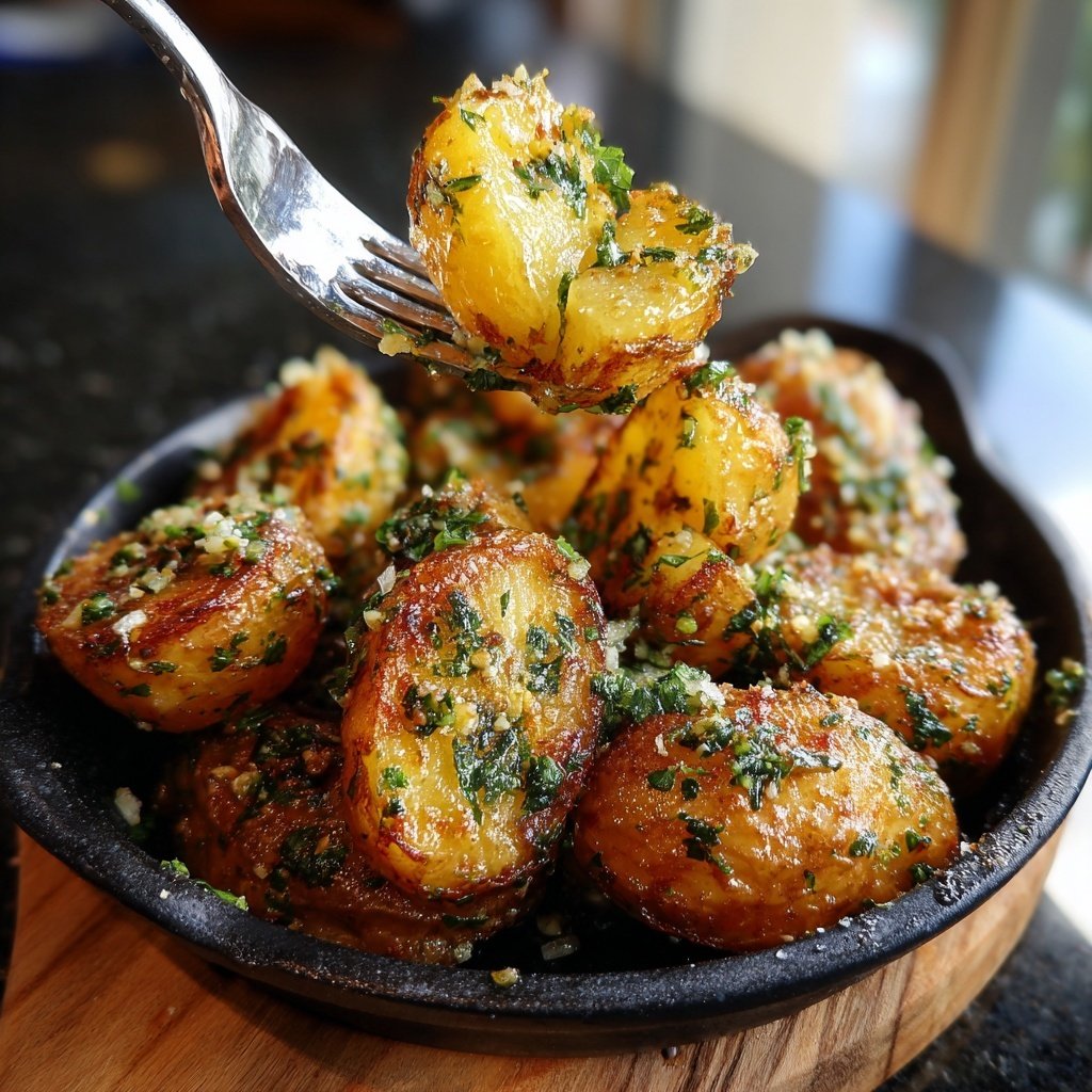 Garlic Cilantro Airfryer Potatoes