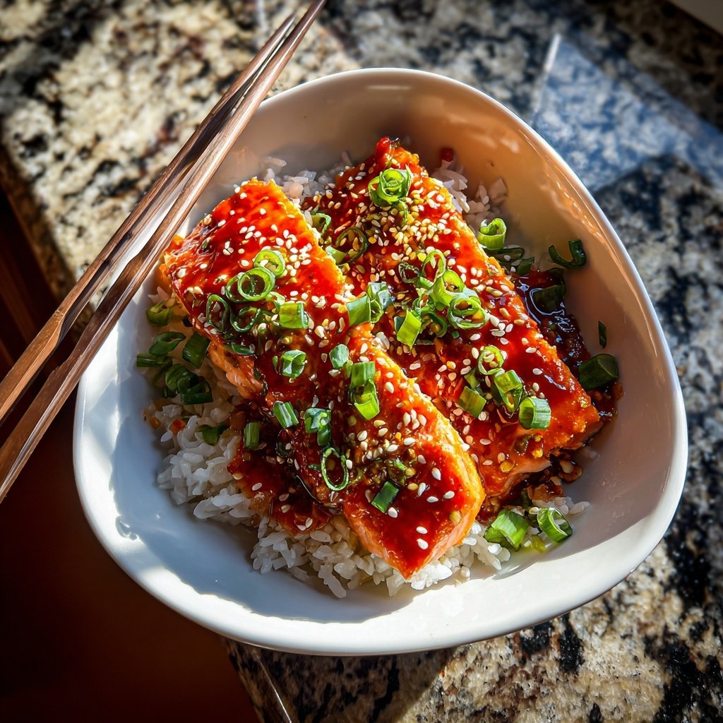 Salmon Teriyaki Rice Bowl