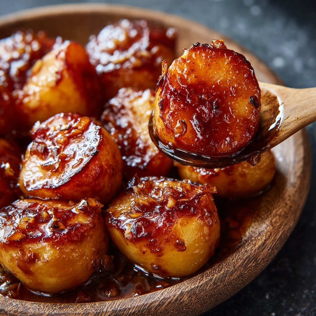 Honey Garlic Roasted Turnips