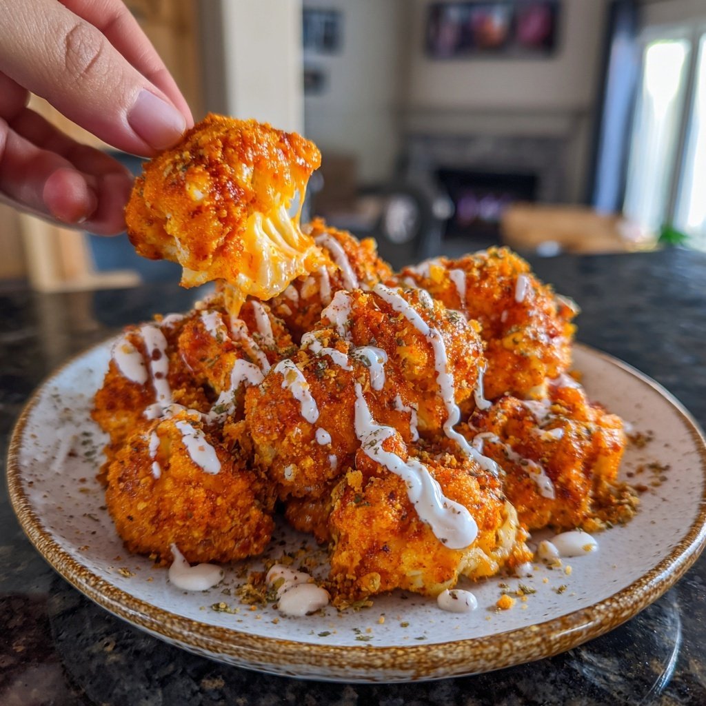 Buffalo Cauliflower Bites with Ranch