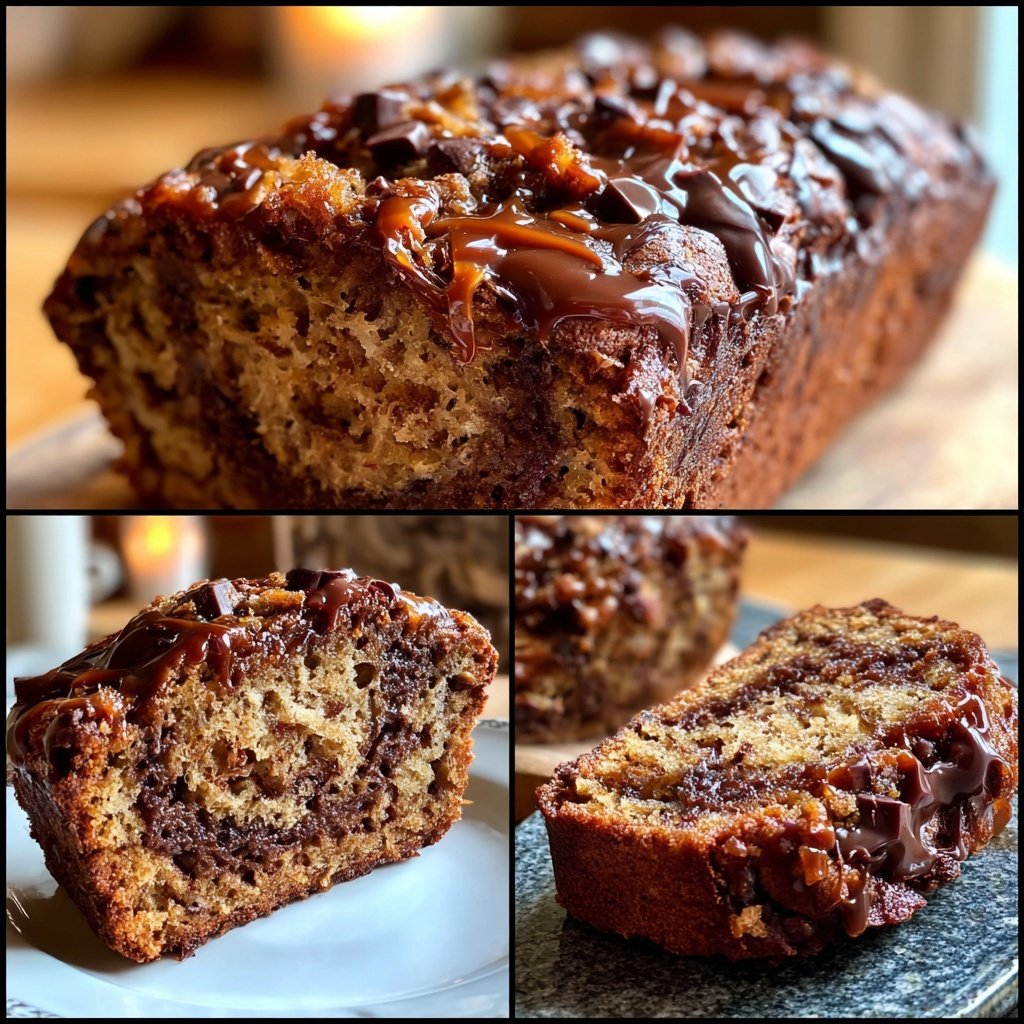 Caramel Swirl Chocolate Banana Bread