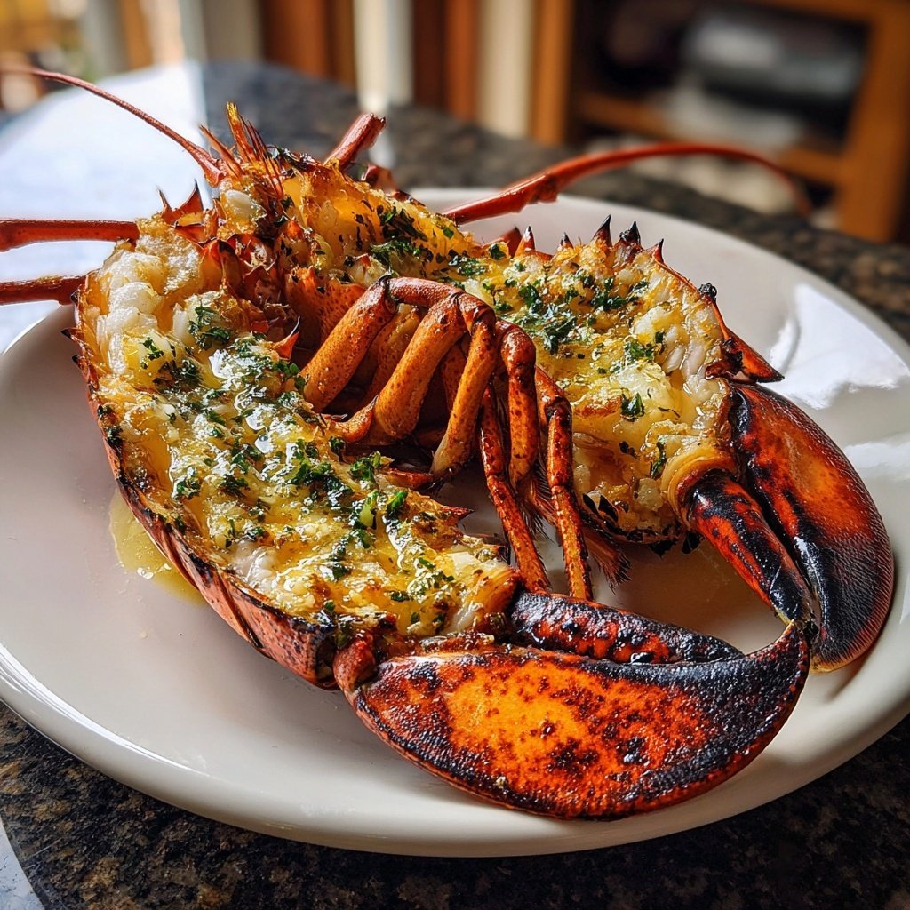 Grilled Lobster with Garlic Butter