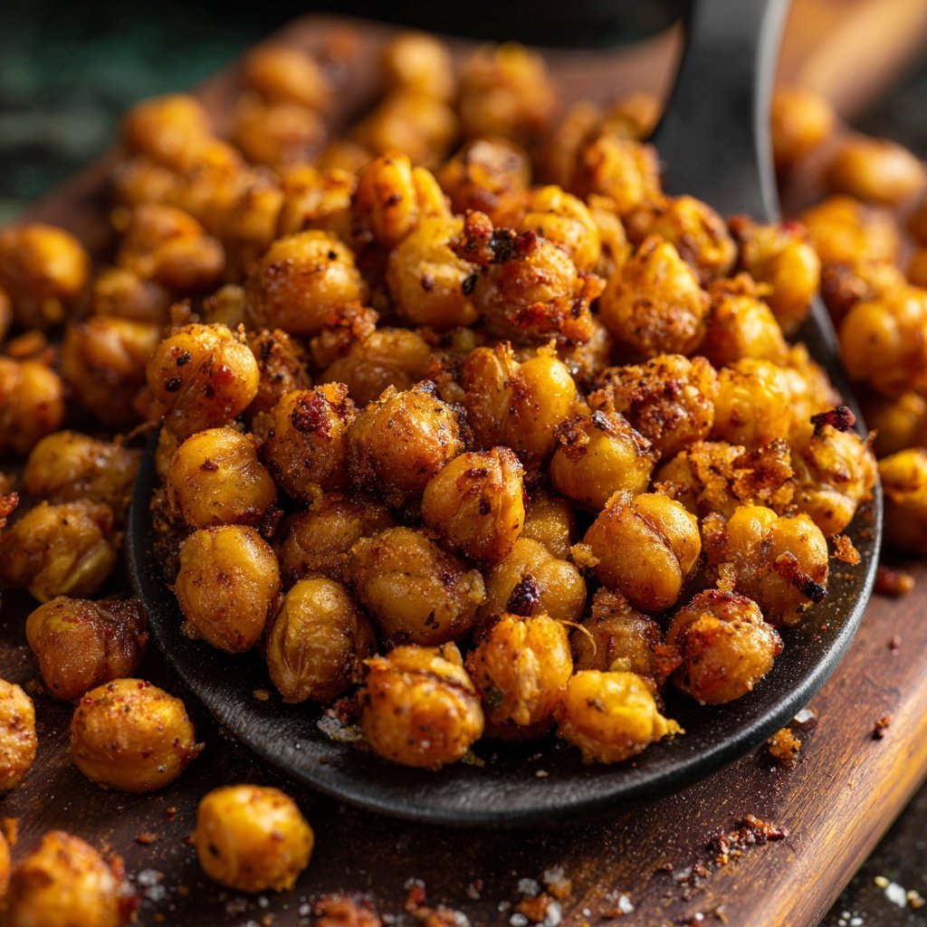Crispy Roasted Chickpeas Spiced