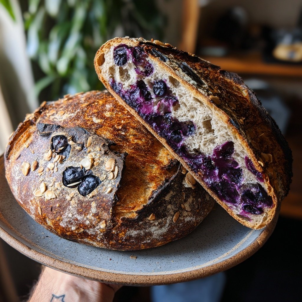 Blueberry Lemon Sourdough with Vanilla Crunch