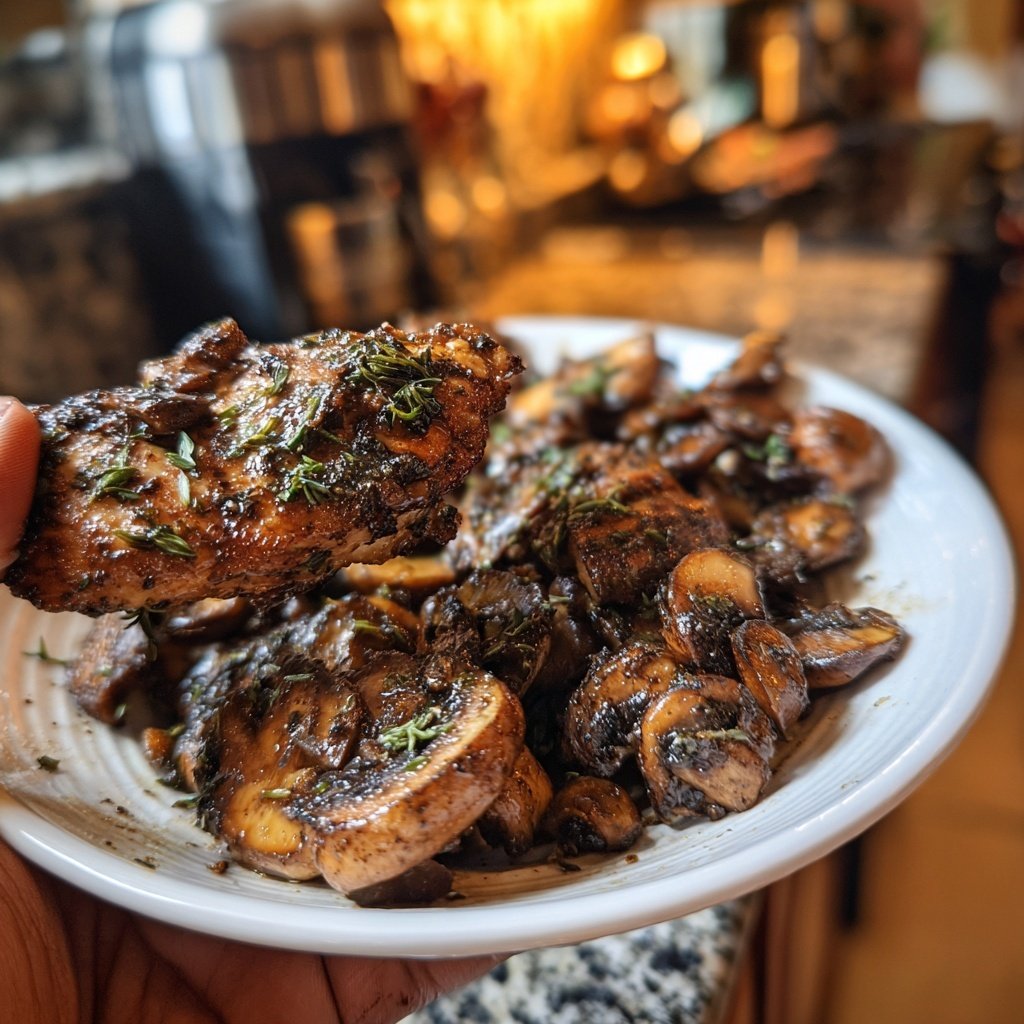 Balsamic Thyme Mushroom Chicken