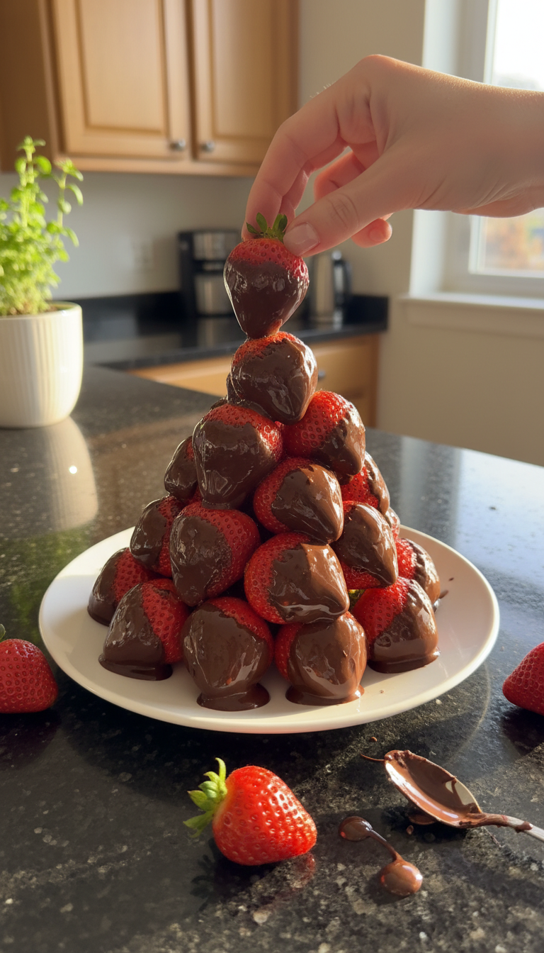 Chocolate Strawberry Tower Treat