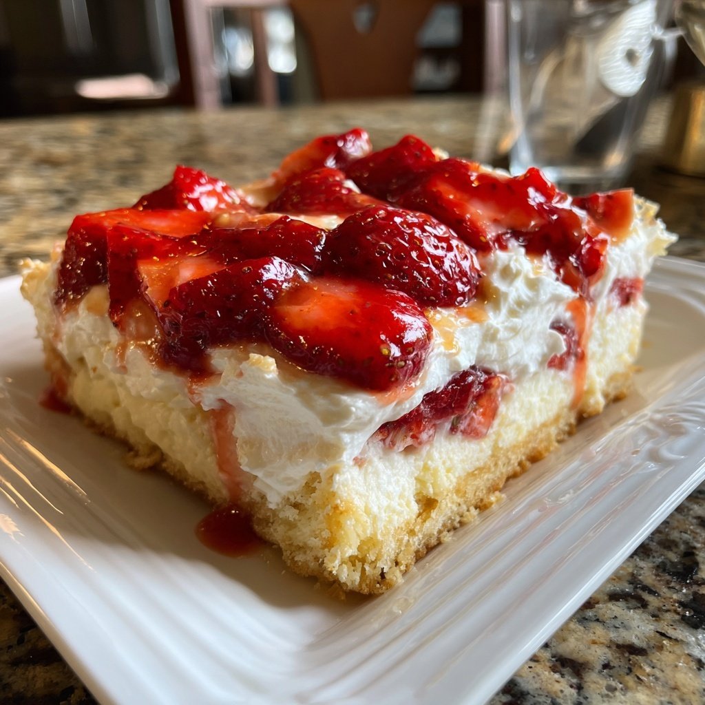 Strawberry Shortcake Cheesecake Bars