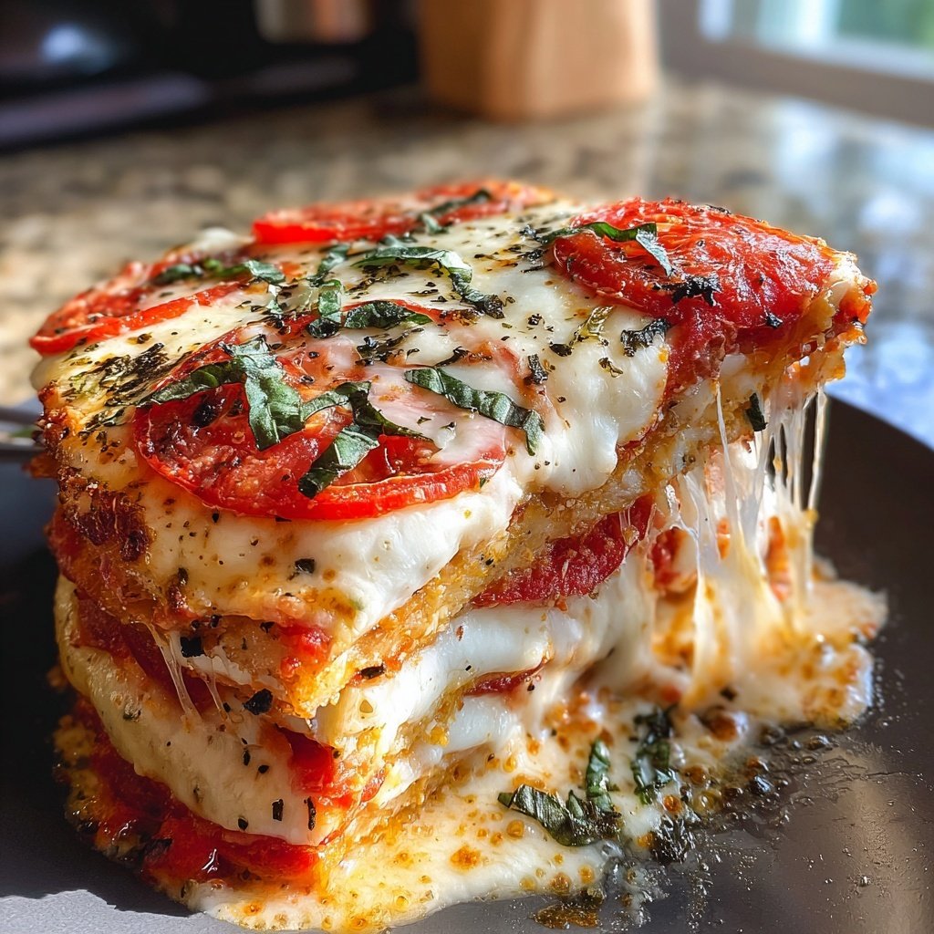 Baked Tomato and Mozzarella Stack
