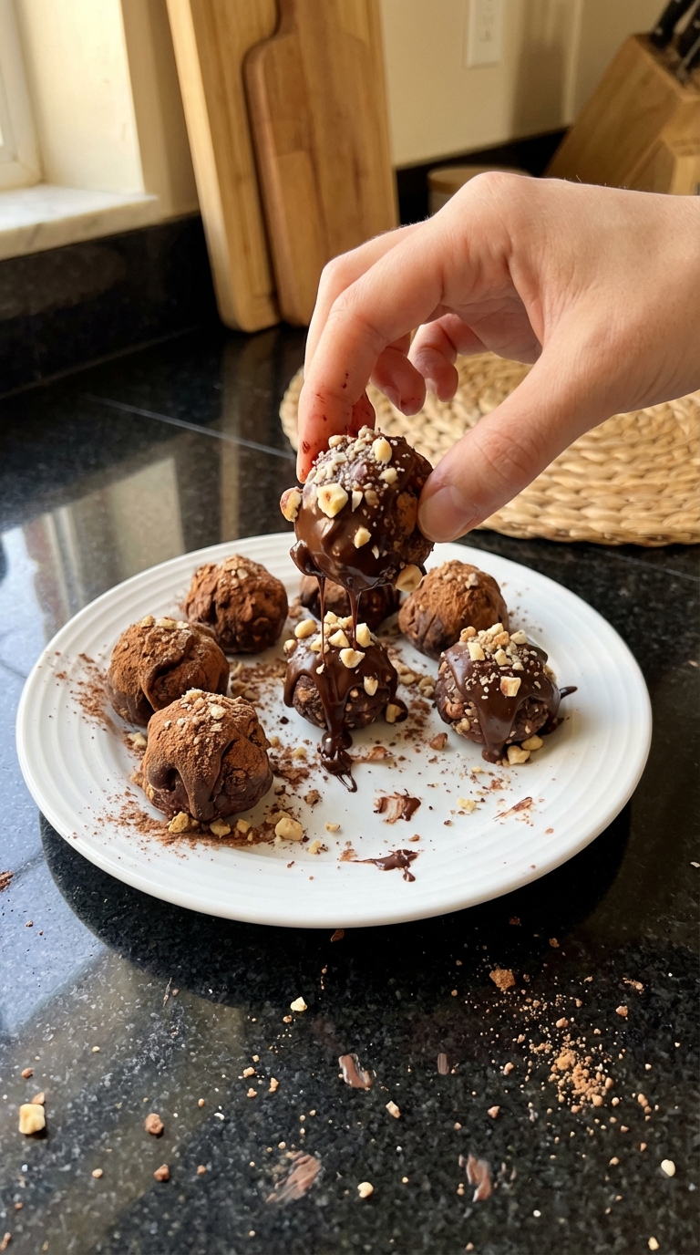 Satisfying Chocolate Nut Truffles
