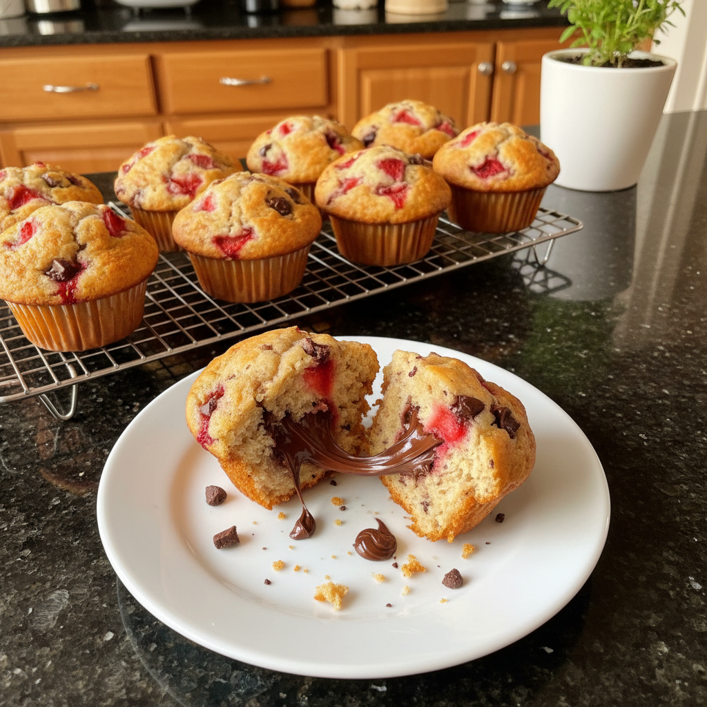 Strawberry Chocolate Chip Muffins