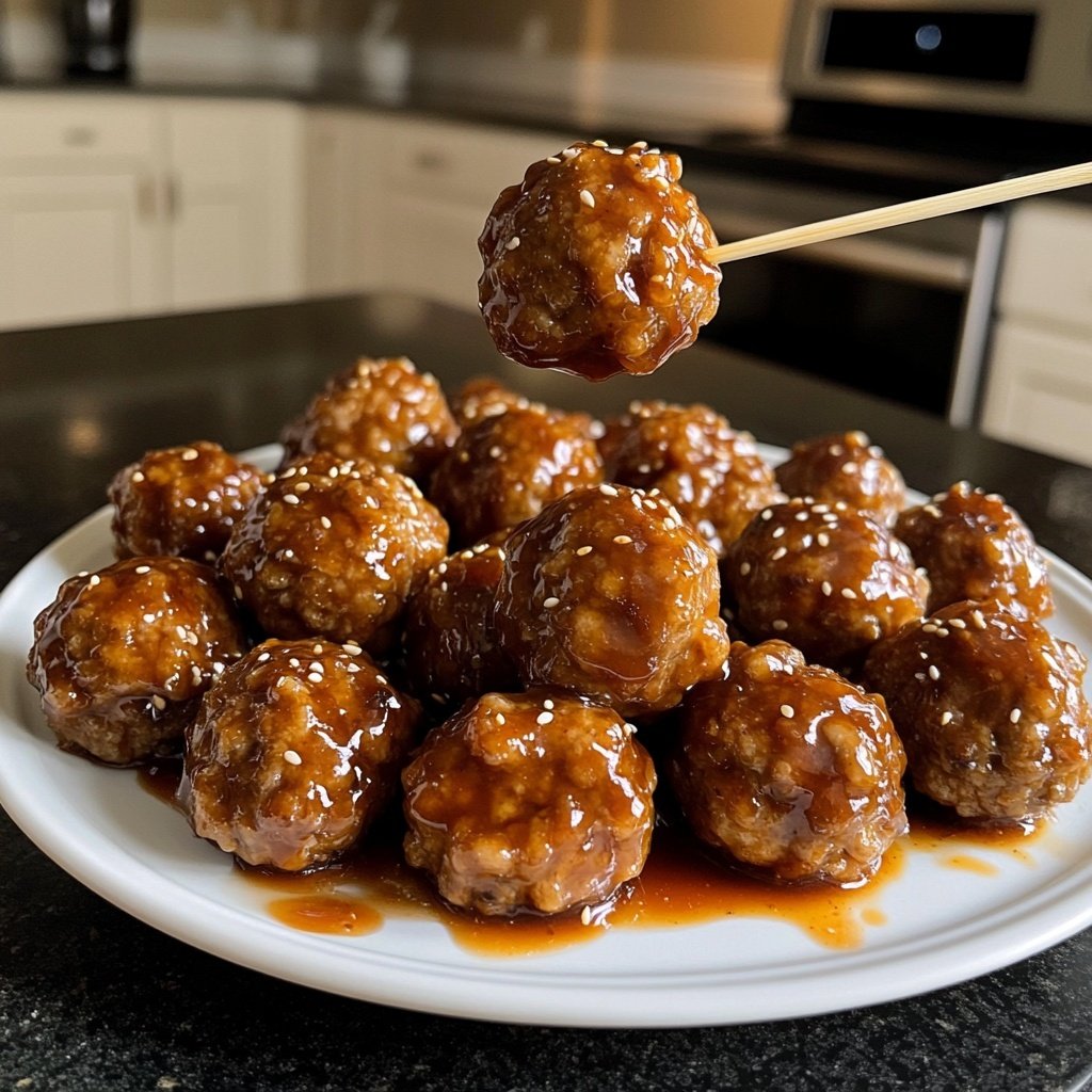 Korean BBQ Meatballs with Spicy Mayo Dip