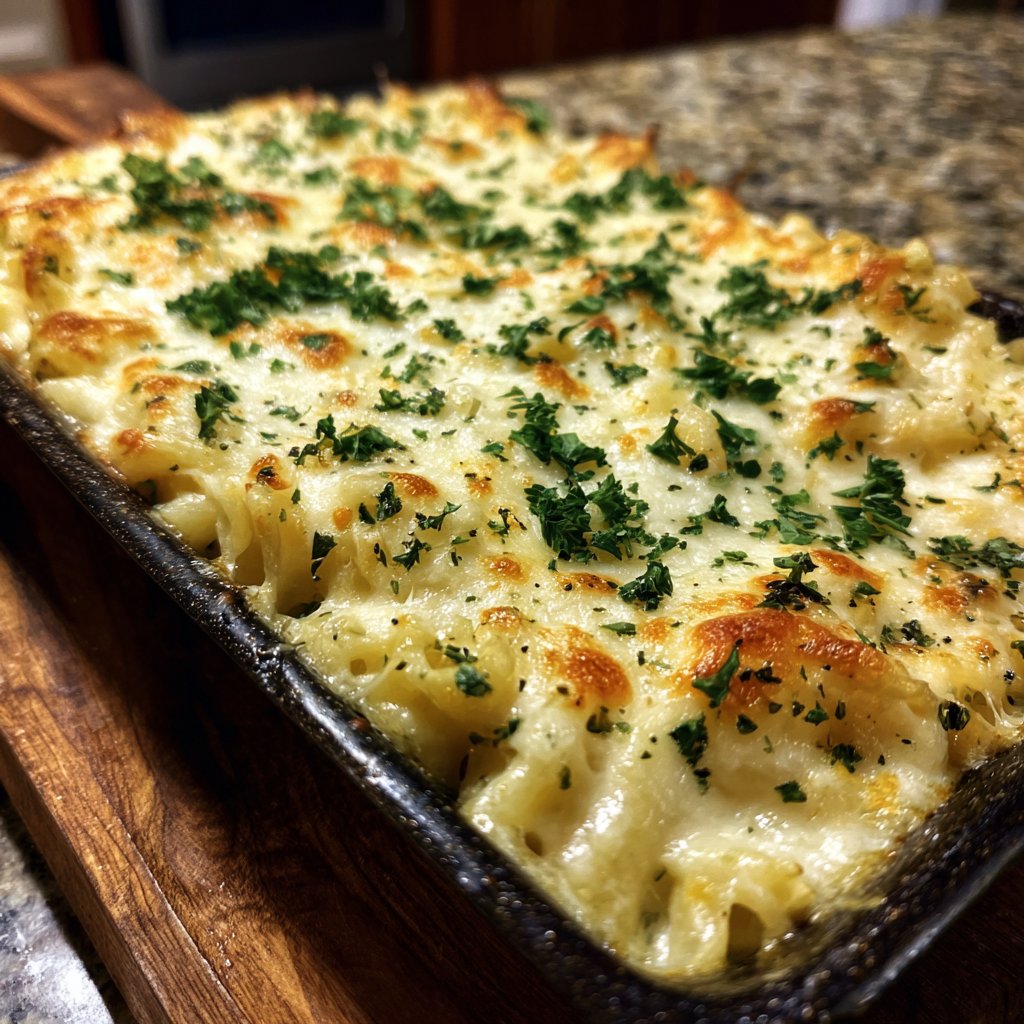 Creamy Cottage Cheese Alfredo Bake
