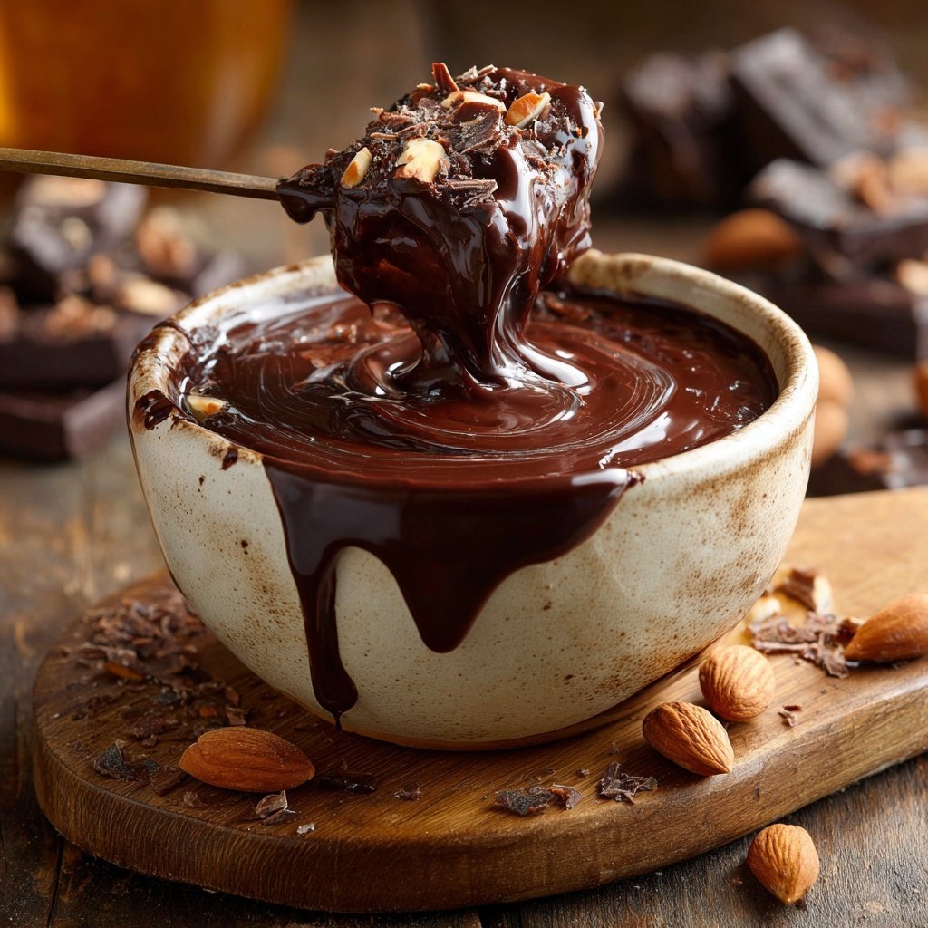Chocolate Maple Almond Fondue