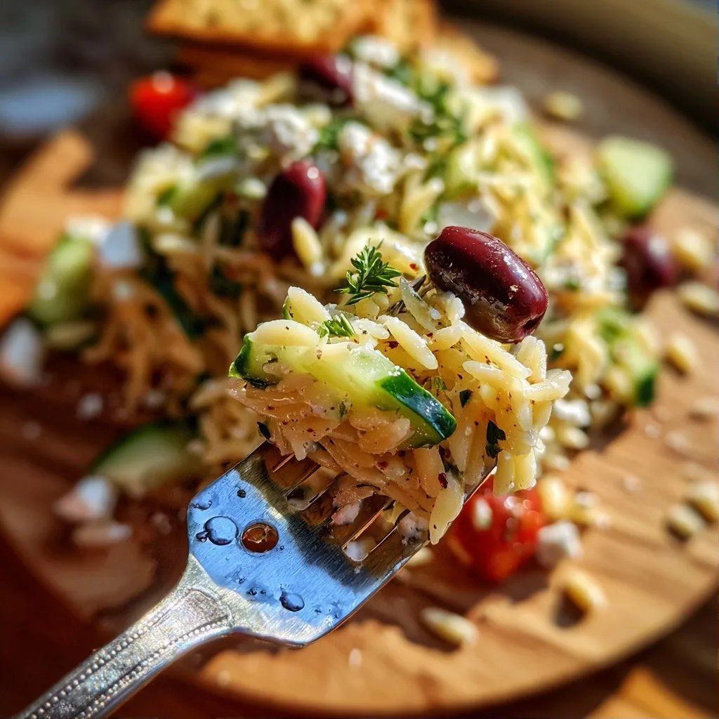 Greek Orzo Cucumber Salad