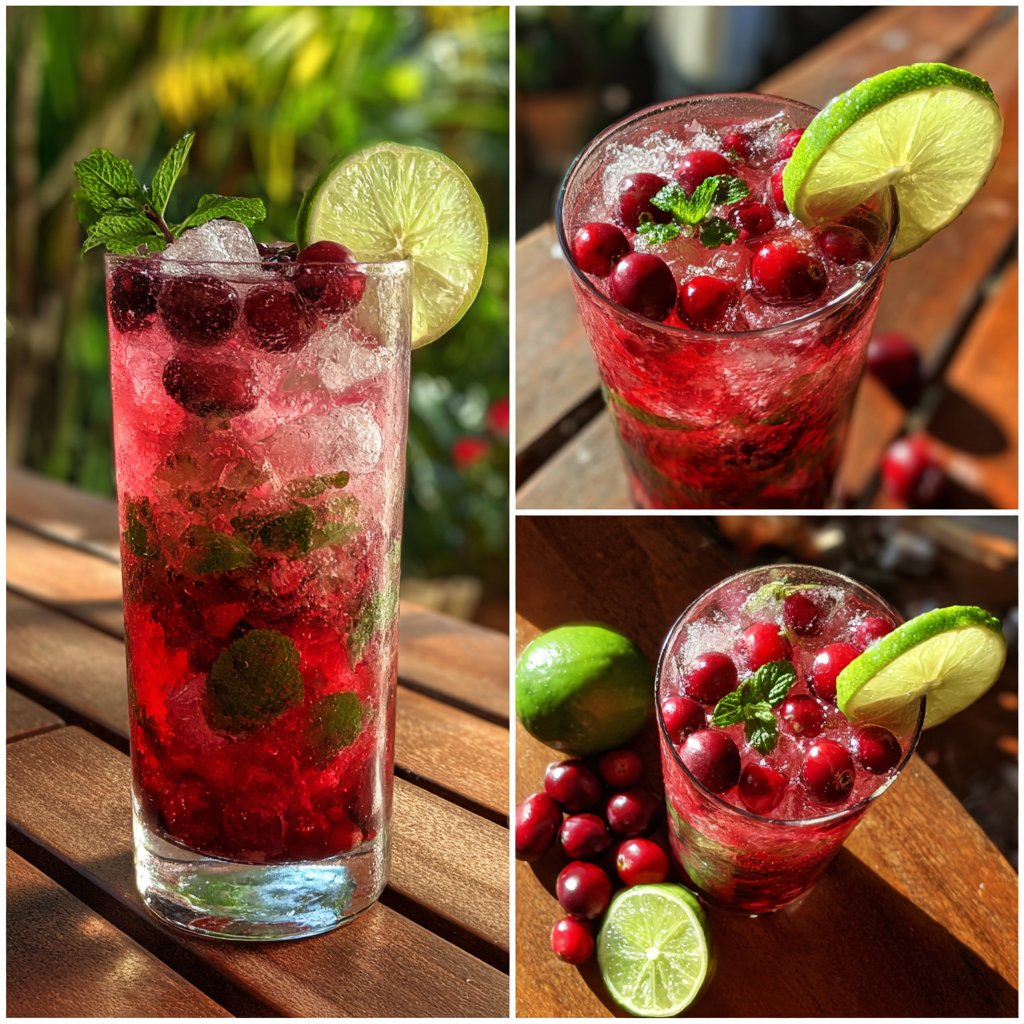 Cranberry Mojito Mocktail