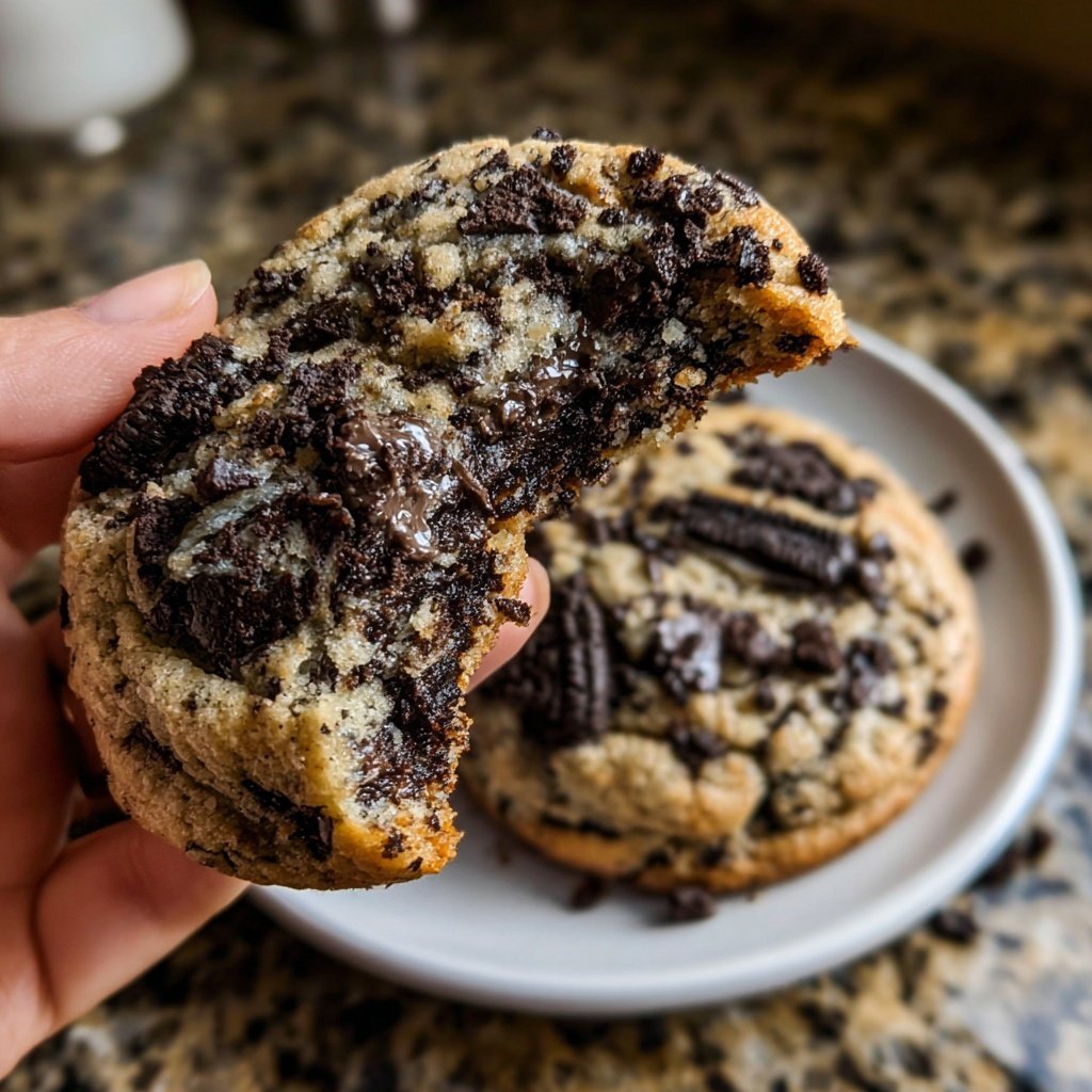 Copycat Crumbl Chocolate Oreo Cookies Recipe