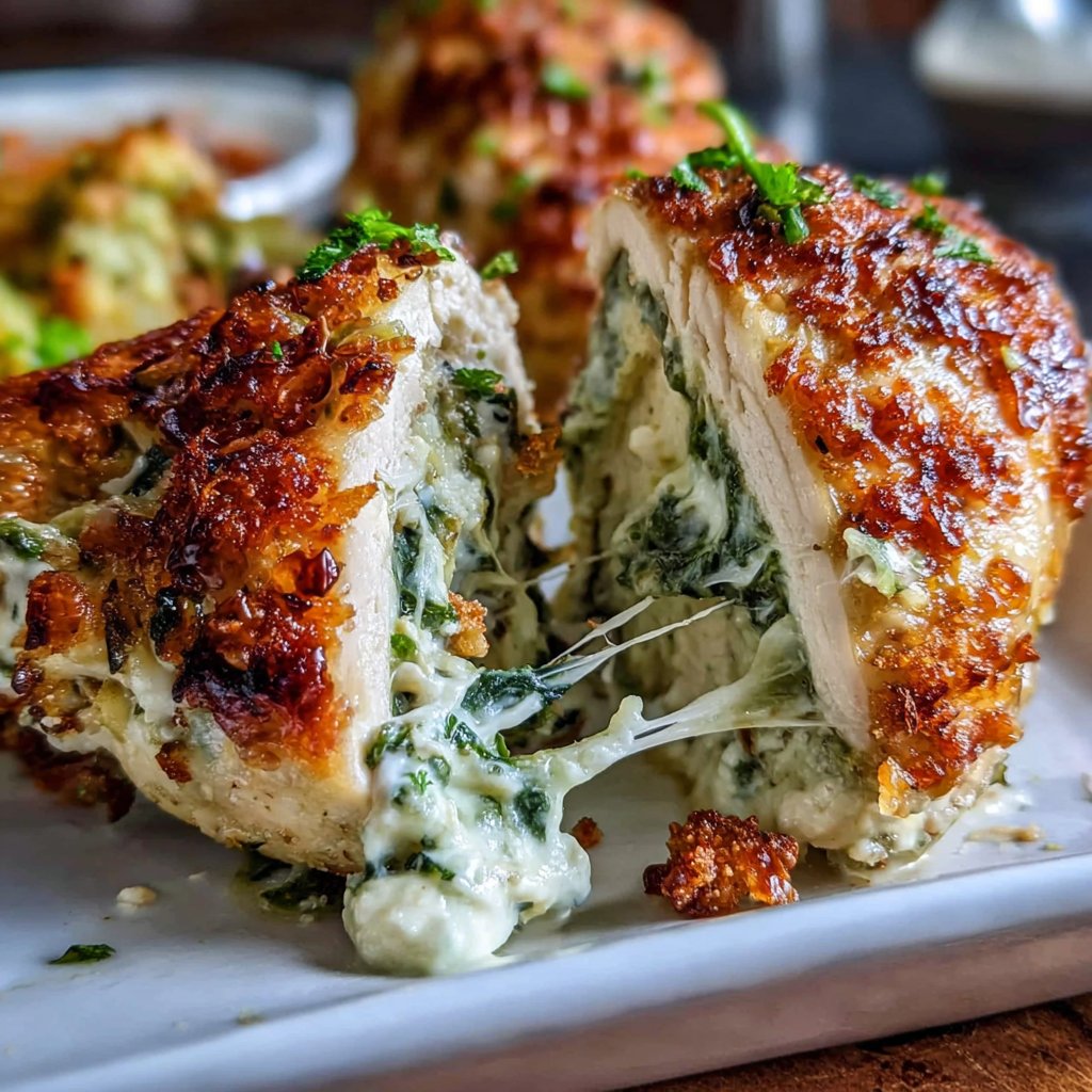 Creamy Spinach Stuffed Chicken