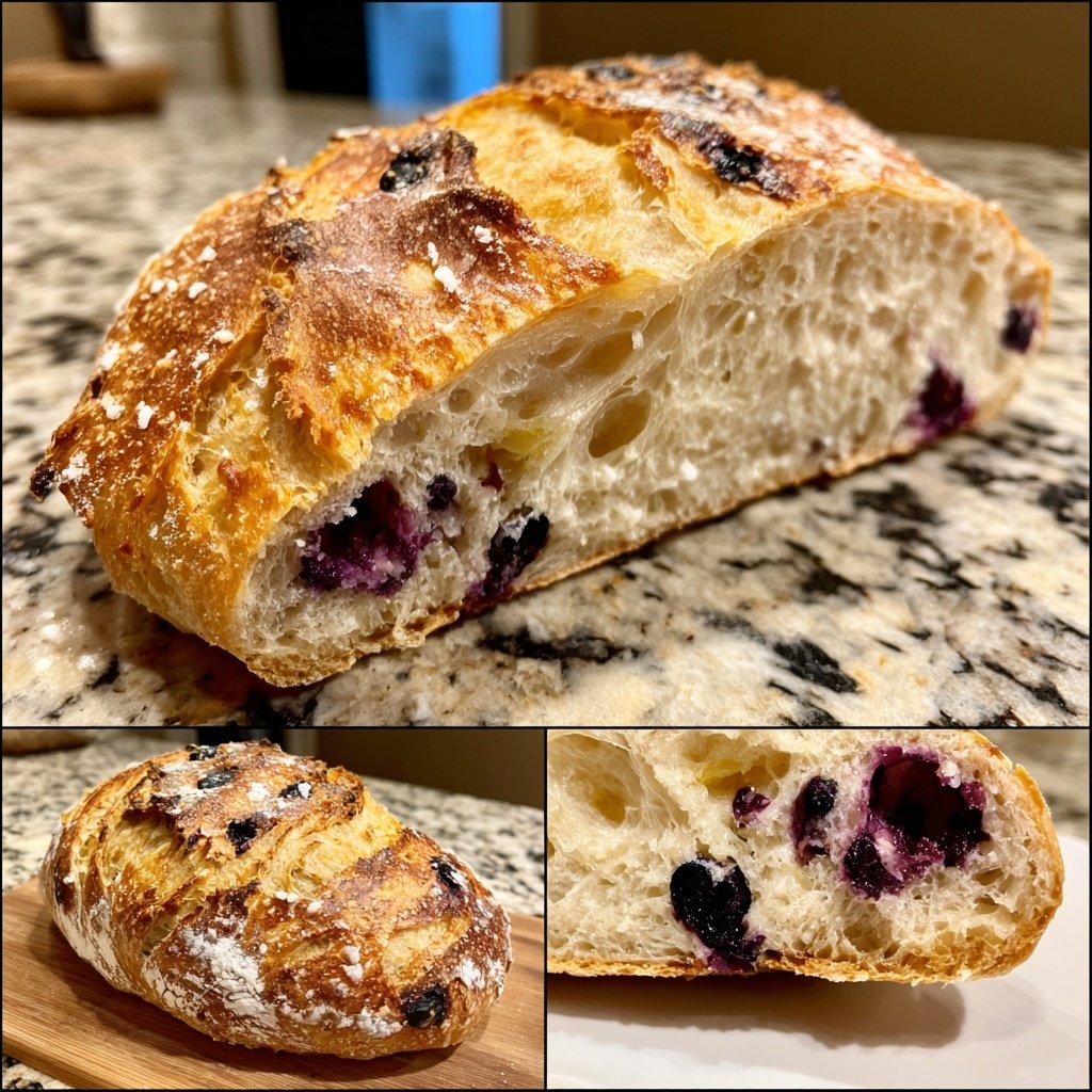 Lemon Blueberry Sourdough with Cream Cheese