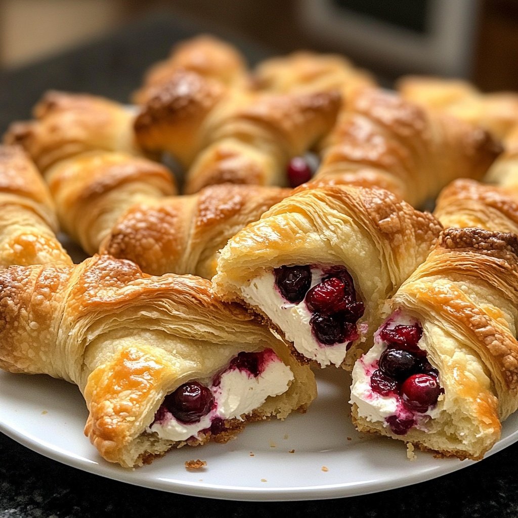 Cranberry Cream Cheese Crescent Bites