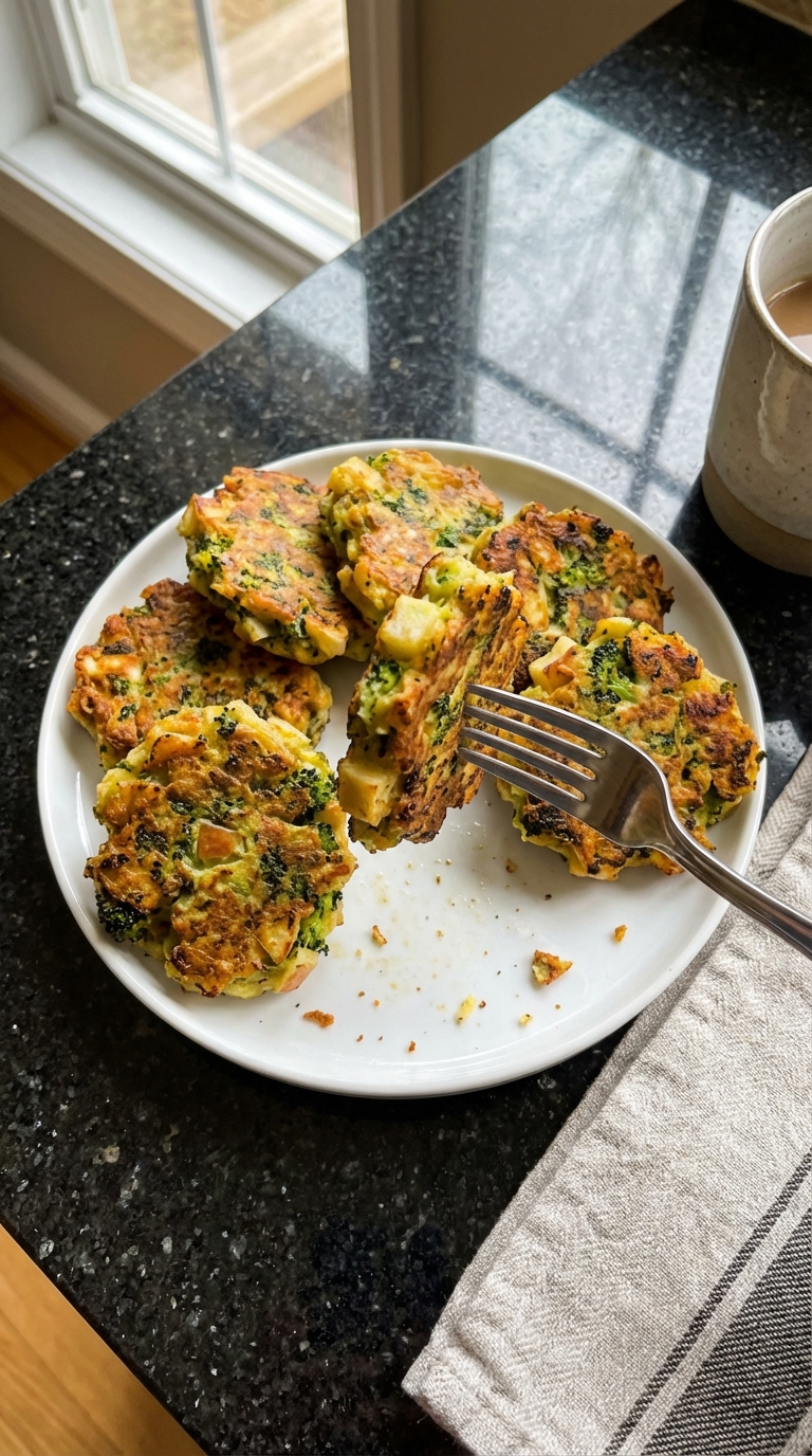 Crispy Broccoli Apple Fritters