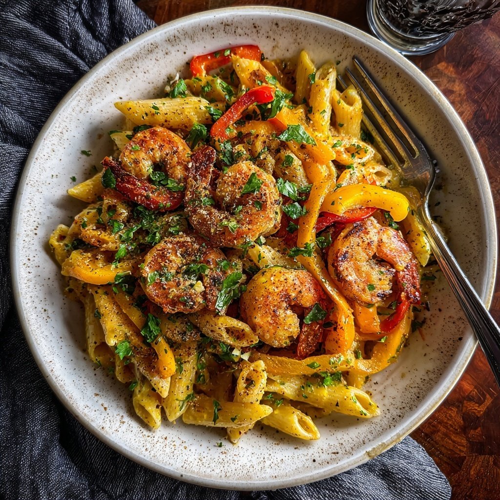 Creamy Cajun Shrimp Pasta