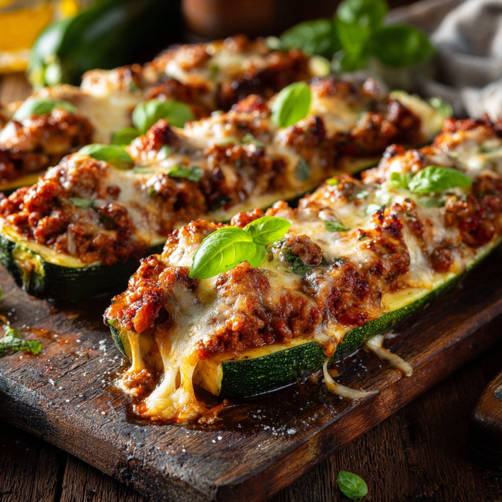 Satisfying Stuffed Zucchini Boats