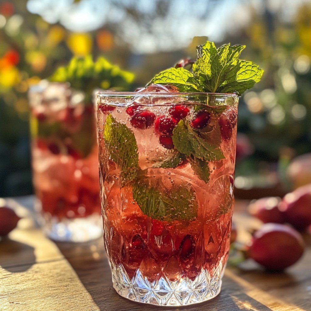 Festive Winter Pomegranate Mojito