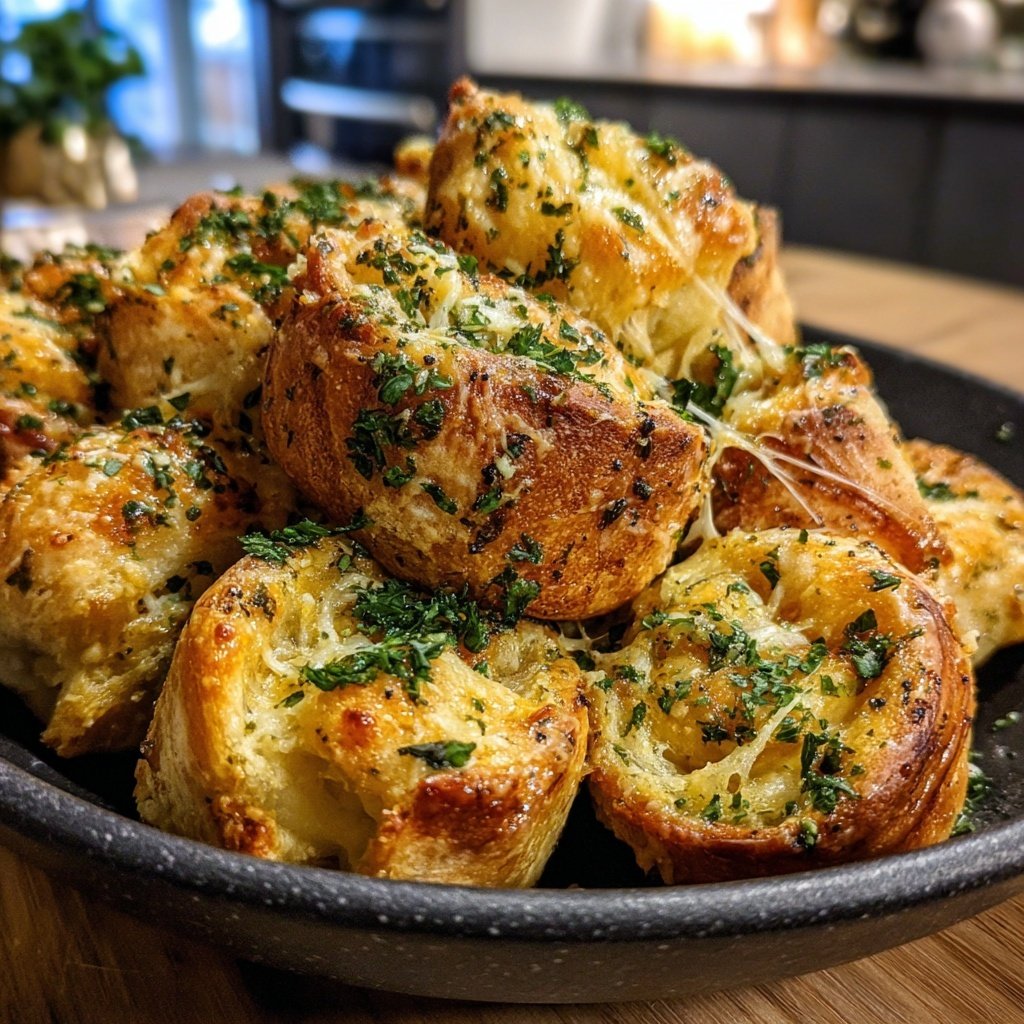 Garlic Butter Parmesan Pizza Rolls
