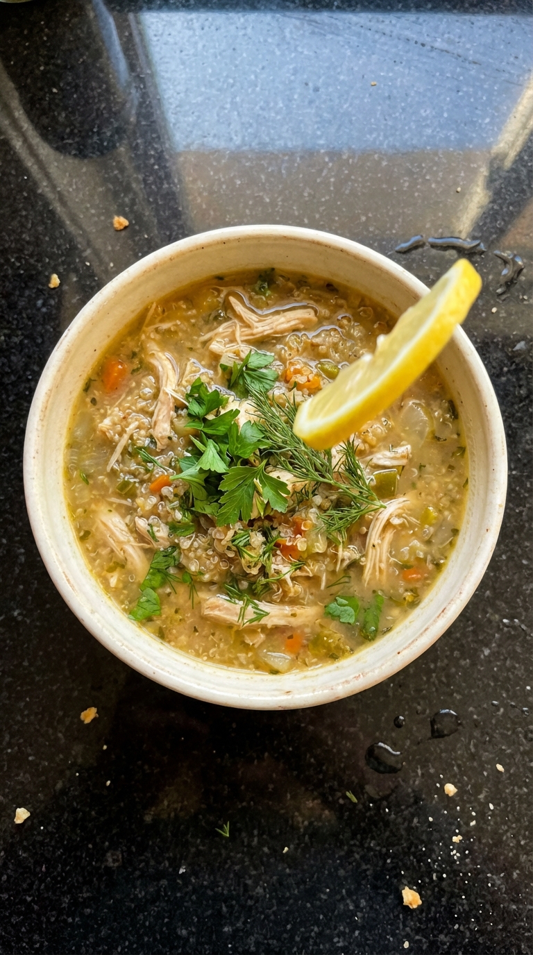 Herbed Chicken Quinoa Soup