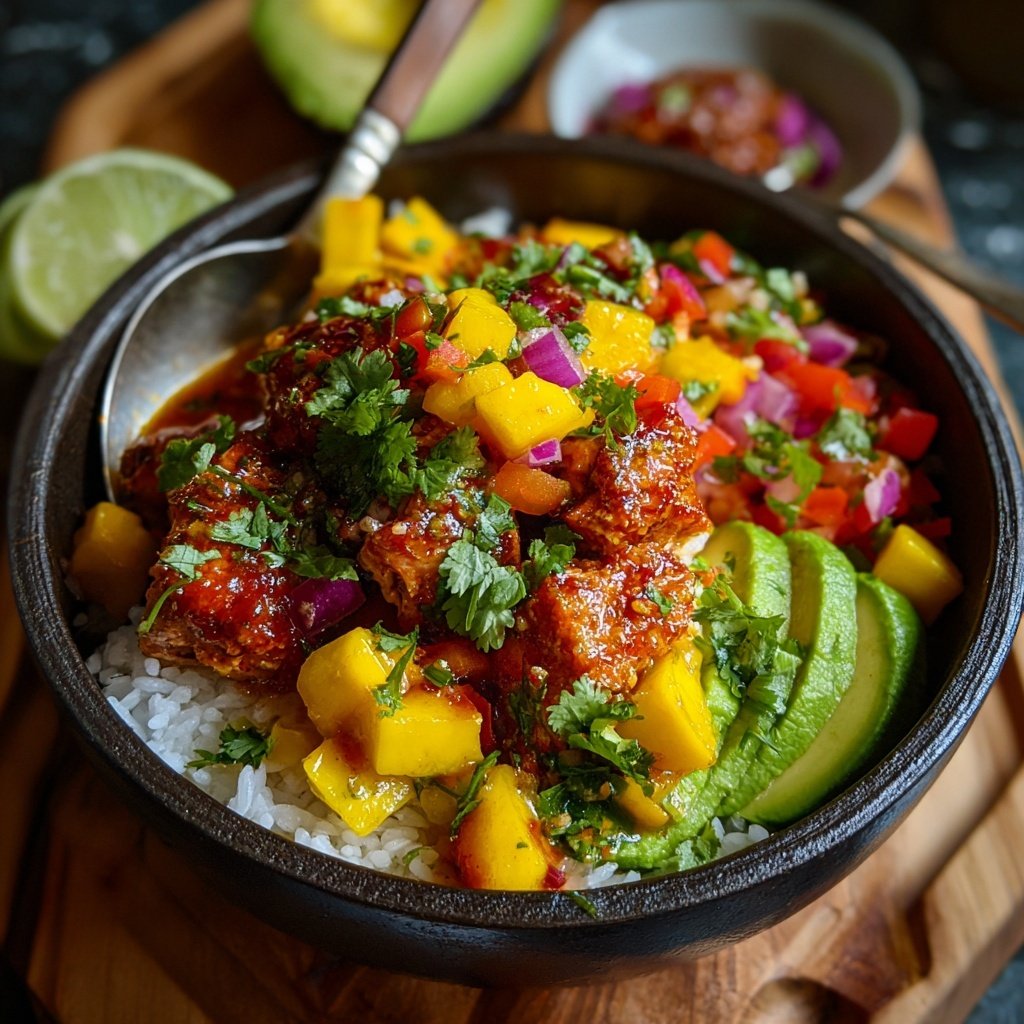 Tropical Salsa Salmon Bowls