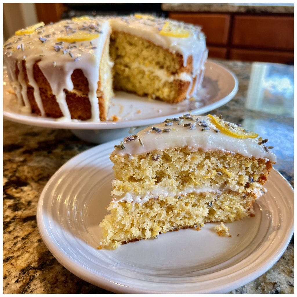Galentine's Lemon Lavender Cake