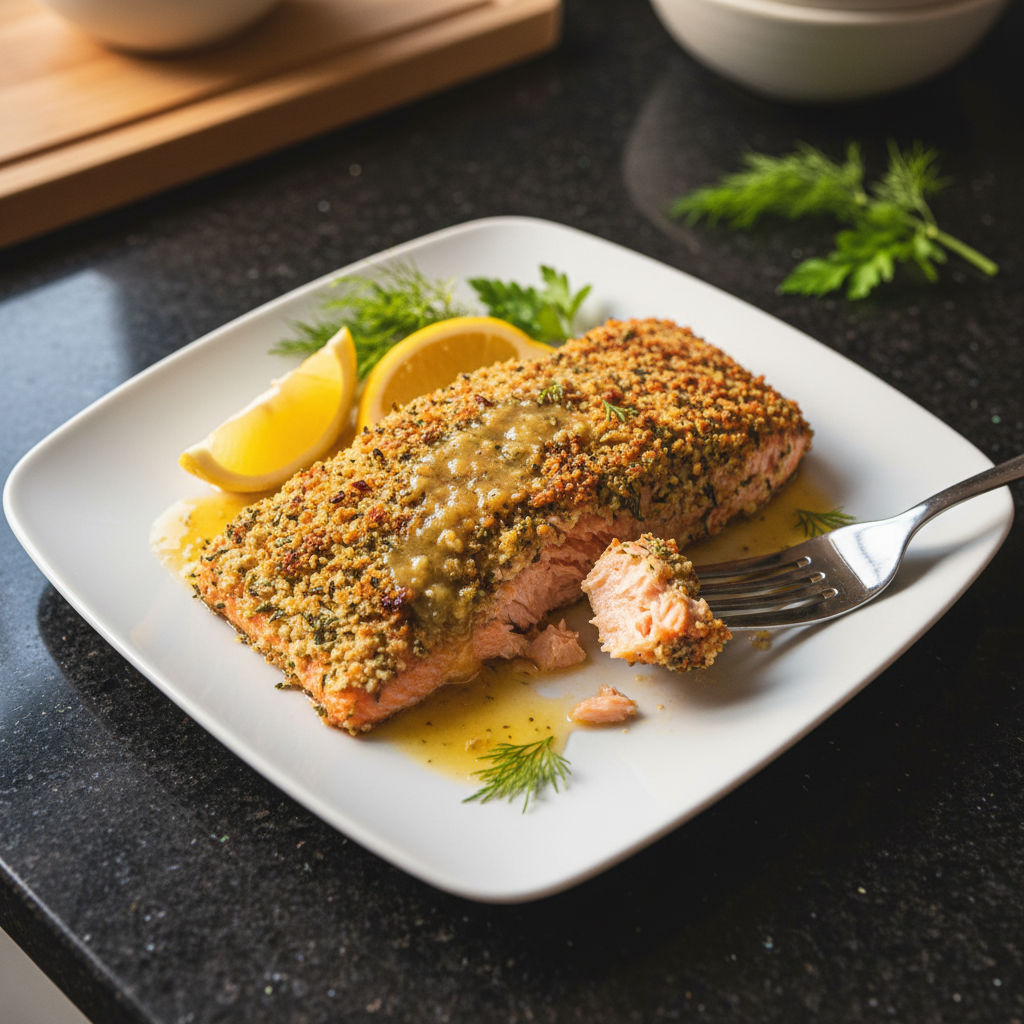 Romantic Herb-Crusted Salmon