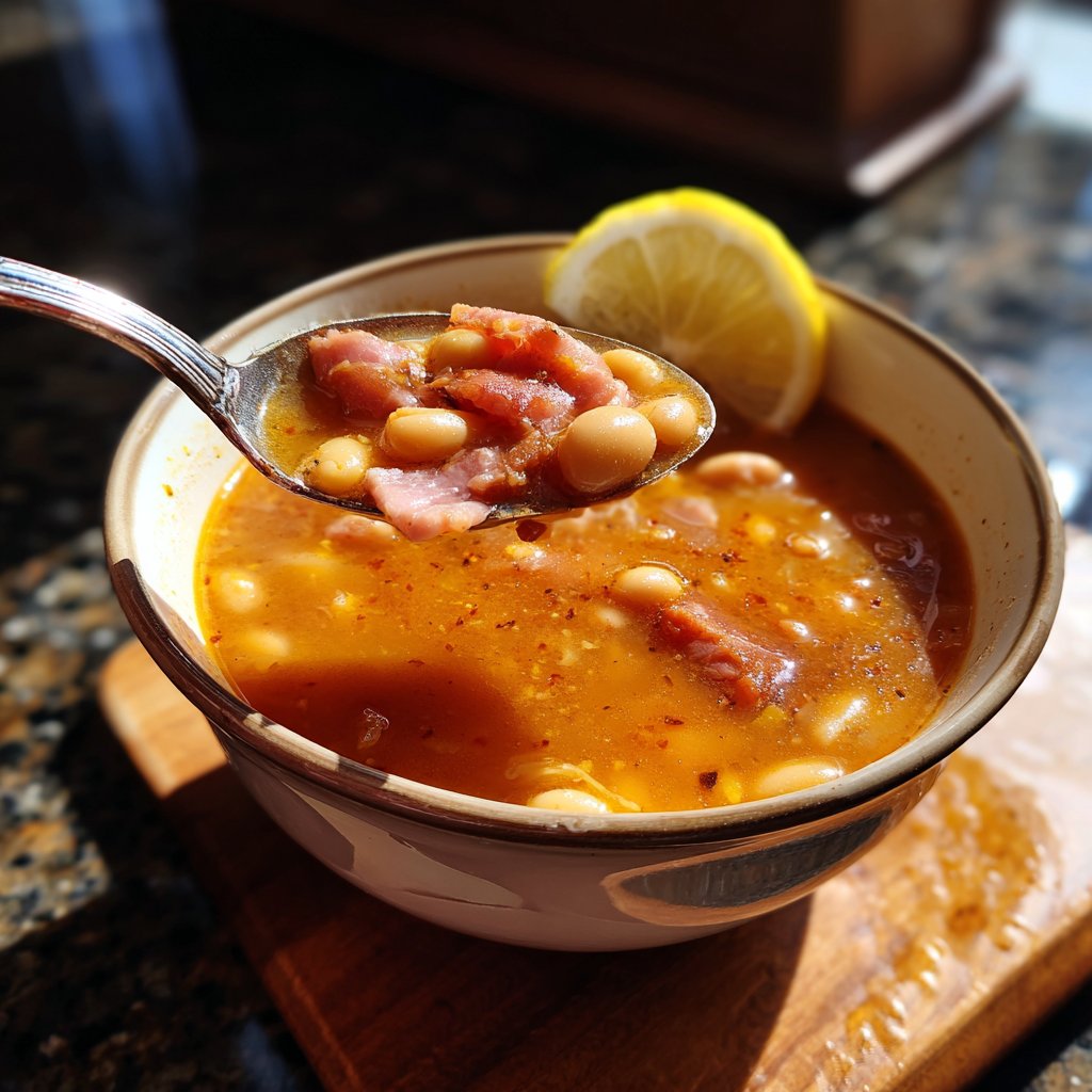 Ham and Bean Soup with Lemon
