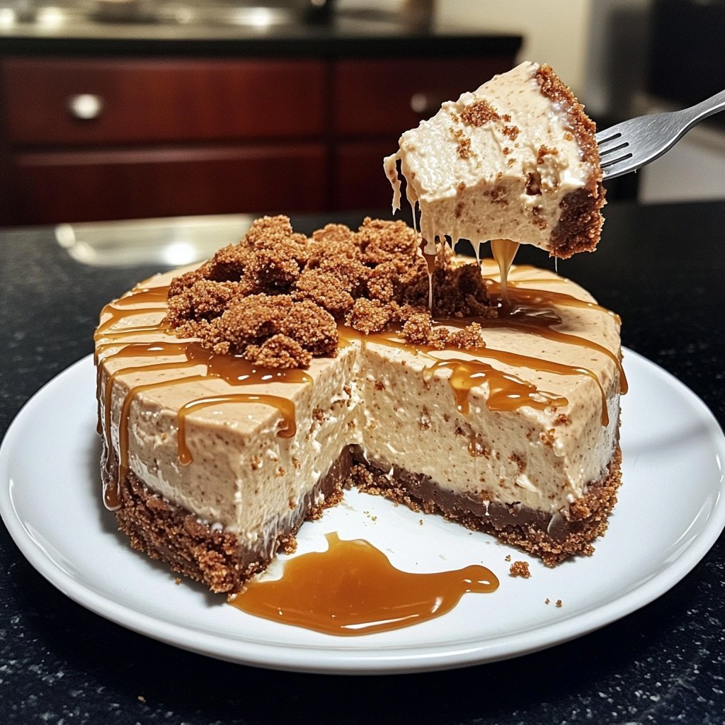 No-Bake Speculoos Cheesecake with Cookie Crust