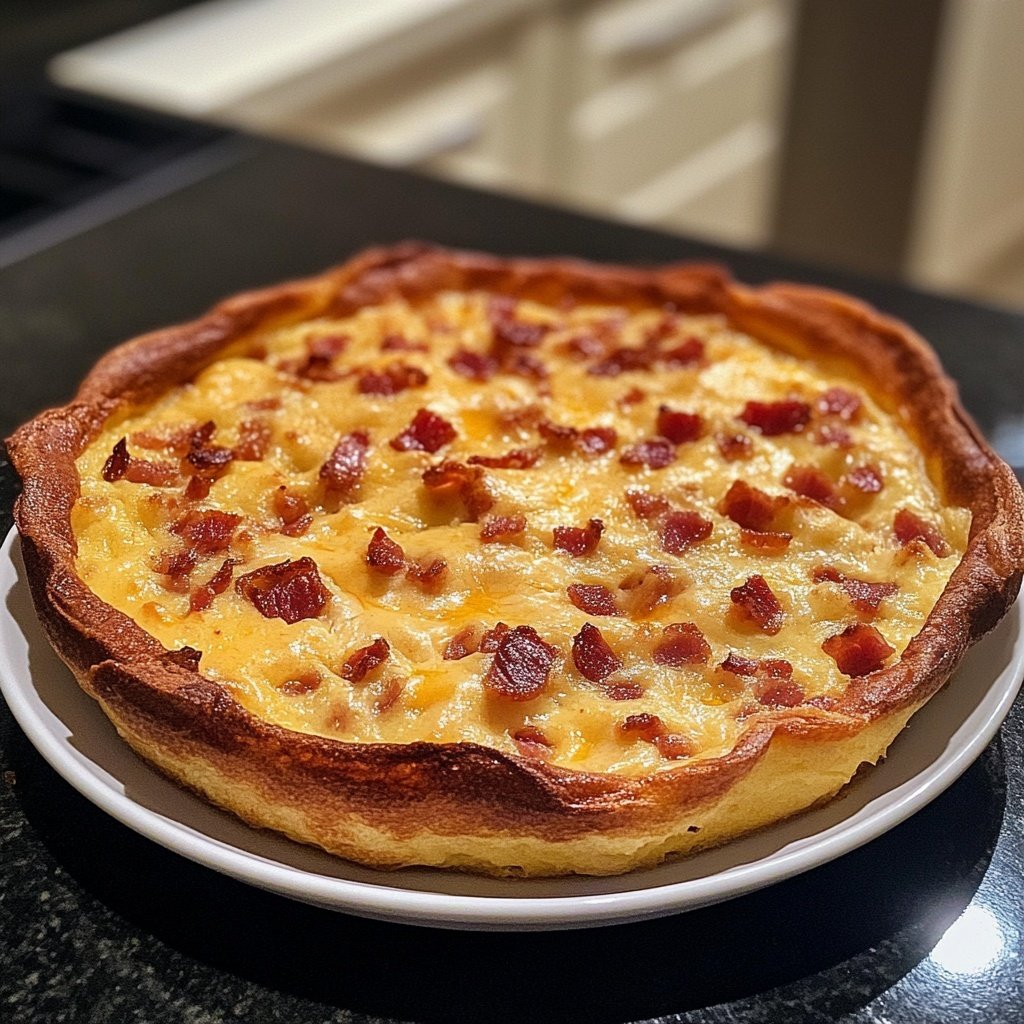 Savory Cheddar Bacon Dutch Baby