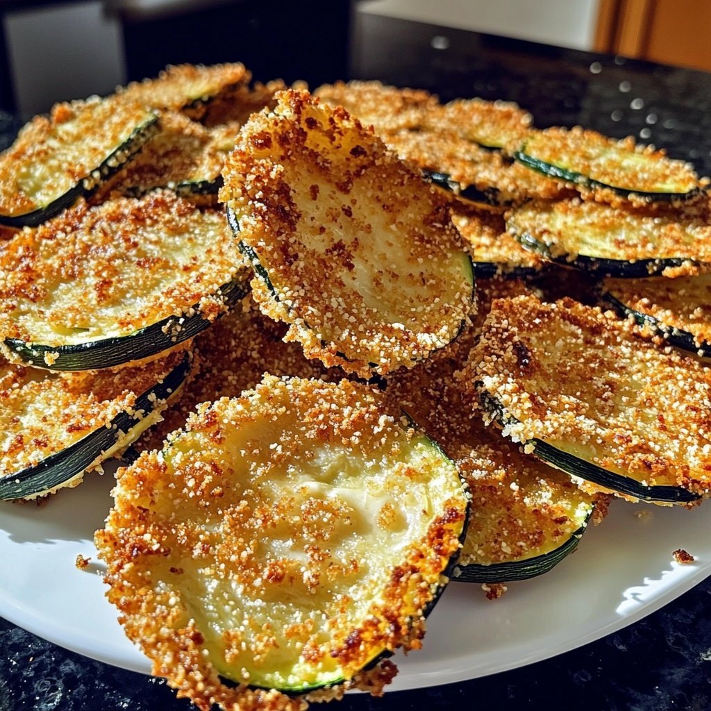 Fried Zucchini Parmesan Chips