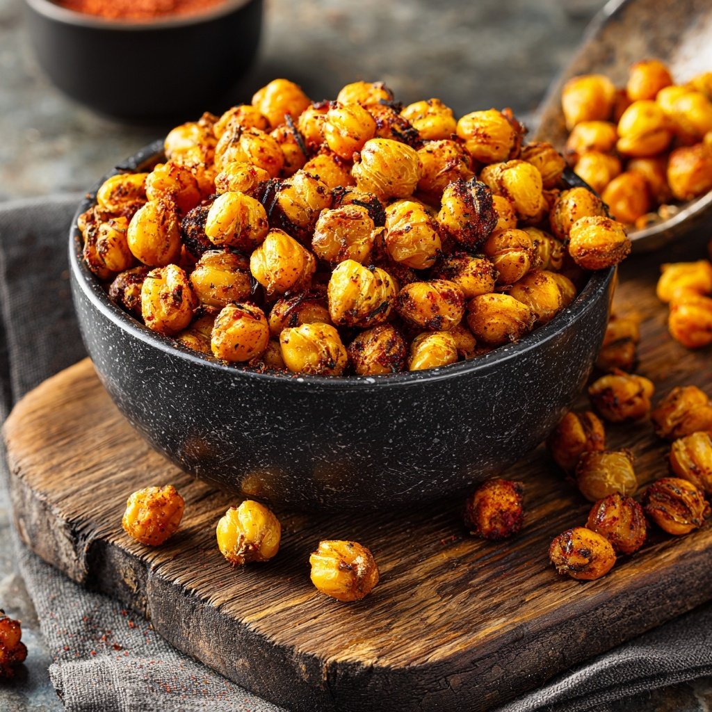 Crispy Roasted Chickpeas Spiced